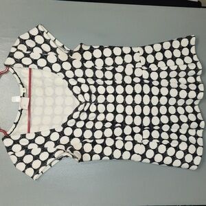 Anthropologie Postage Stamp blouse top small polka dots